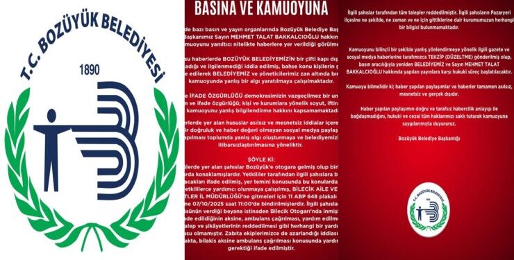 Bozüyük Belediyesi’nden Kamuoyuna Açıklama