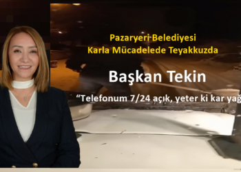 Pazaryeri Belediyesi Karla Mücadelede Teyakkuzda